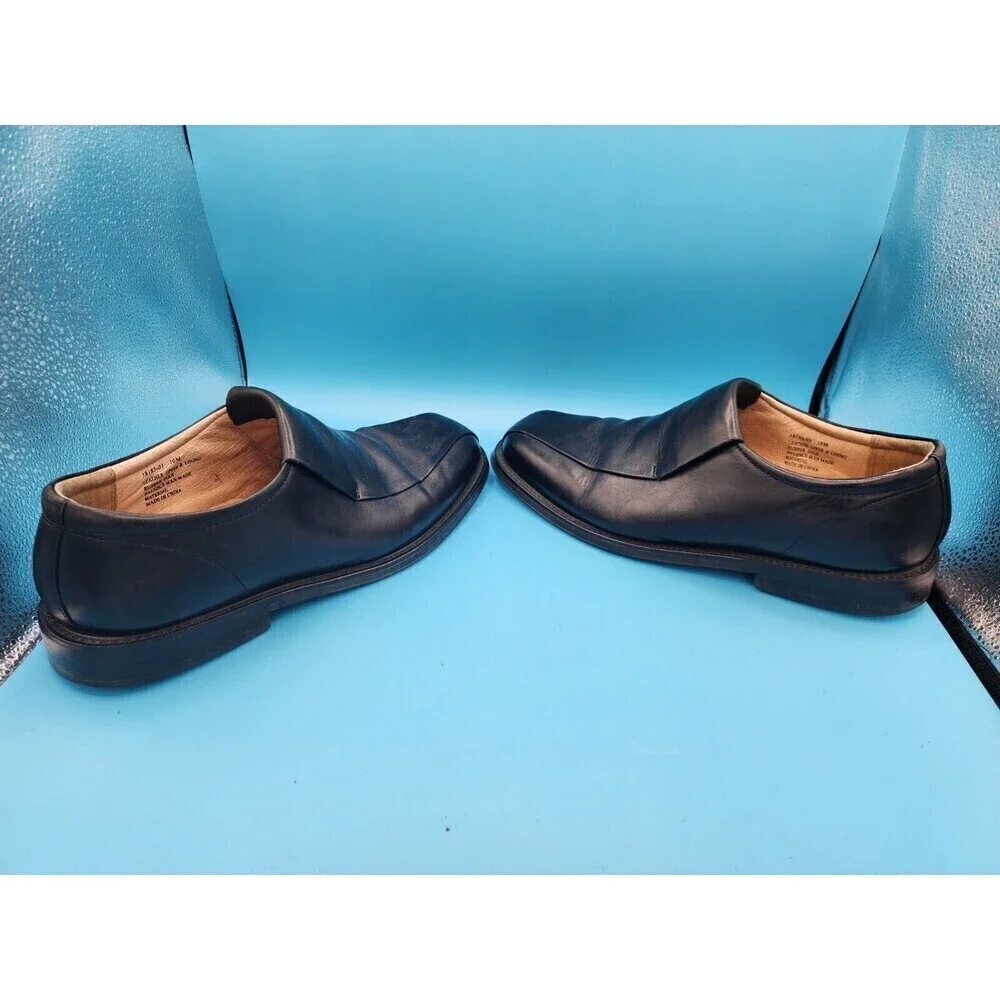 Mens Florsheim Imperial Slip On Dress Shoes Black Leather Size 10M